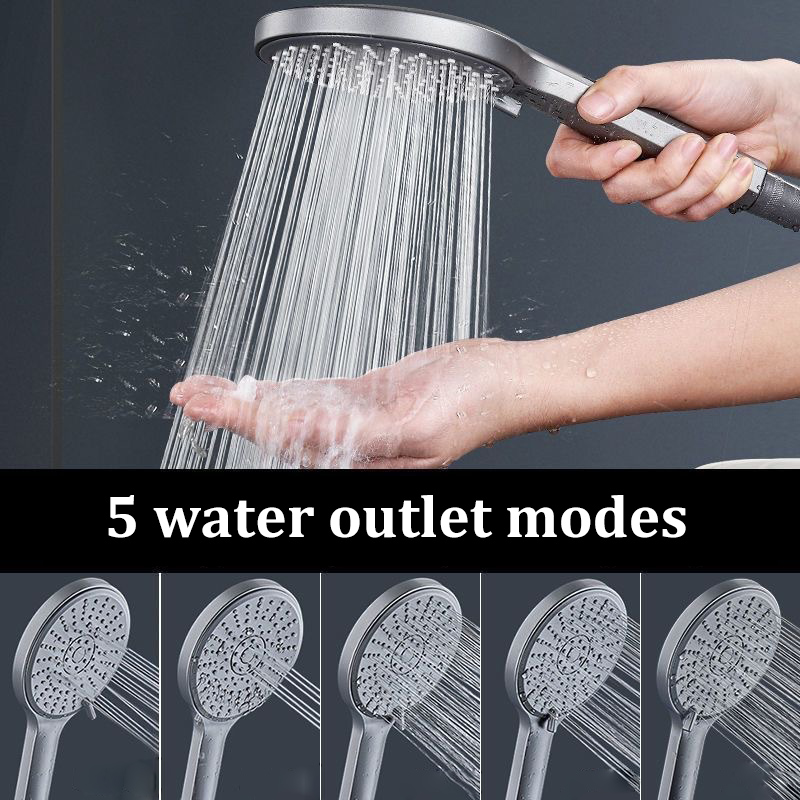 Black 5 Modes Shower Head Adju - High Pressure Shower Head Handheld ulasan dan harga