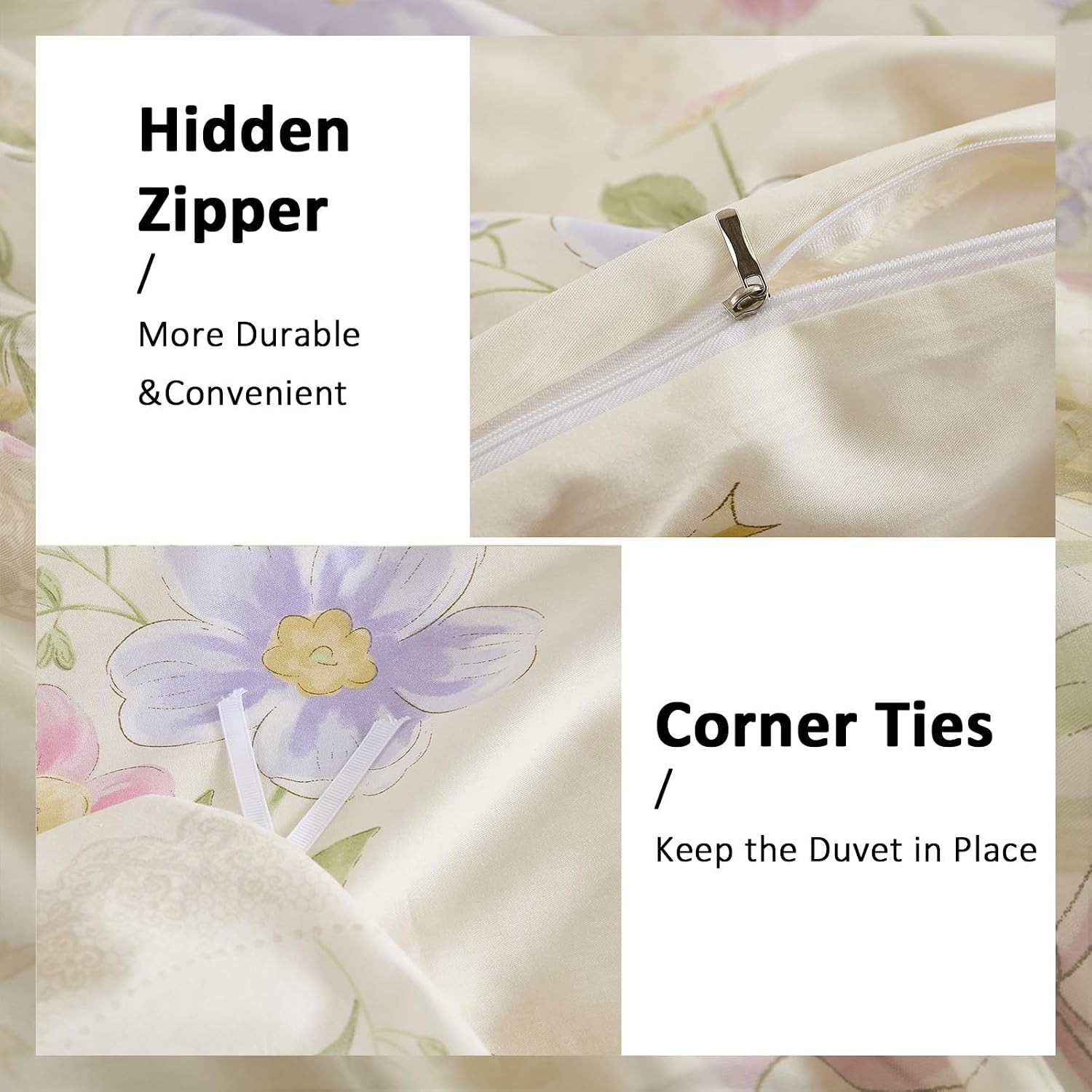 Floral Duvet Cover Queen/King  - Aesthetic Floral Duvet Cover ulasan dan harga