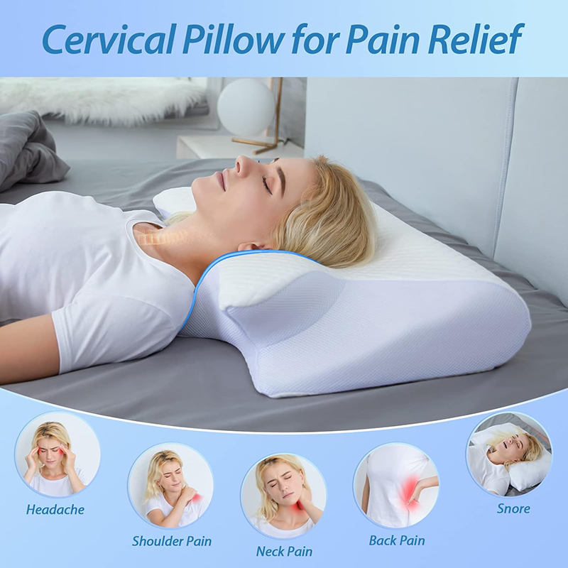 New Memory Foam Cervical Pillo - Anti Snore Contour Pillow ulasan dan harga