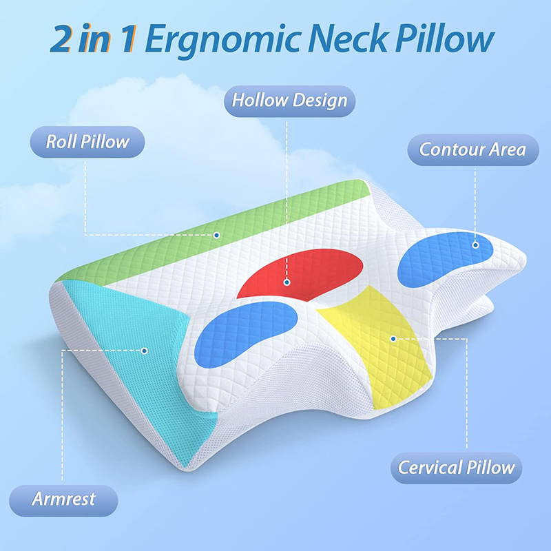 New Memory Foam Cervical Pillo - Anti Snore Contour Pillow ulasan dan harga