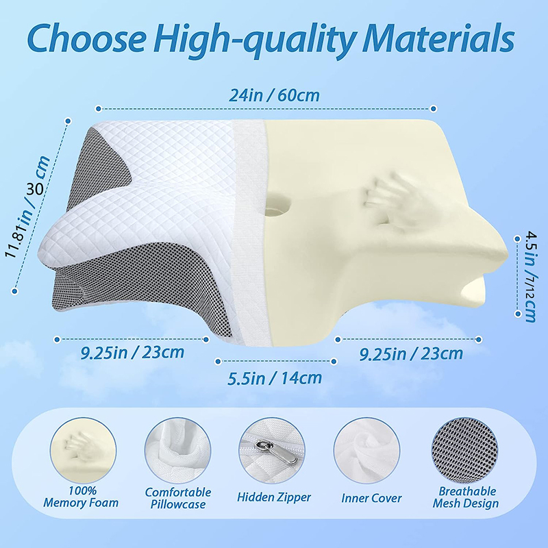 New Memory Foam Cervical Pillo - Anti Snore Contour Pillow ulasan dan harga