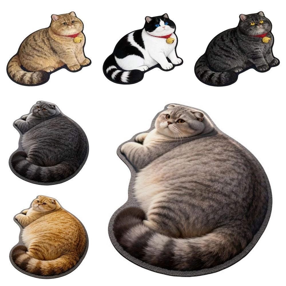 Cute 40*60cm Cat Shaped Diatom - Quick Dry Diatomite Bath Mat ulasan dan harga