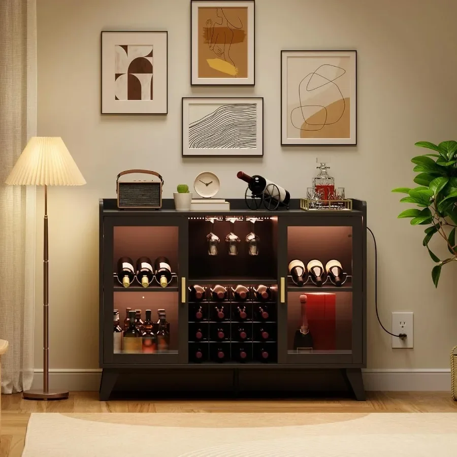 Bar Cabinet with LED Lights fo - Storage & Organization ulasan dan harga
