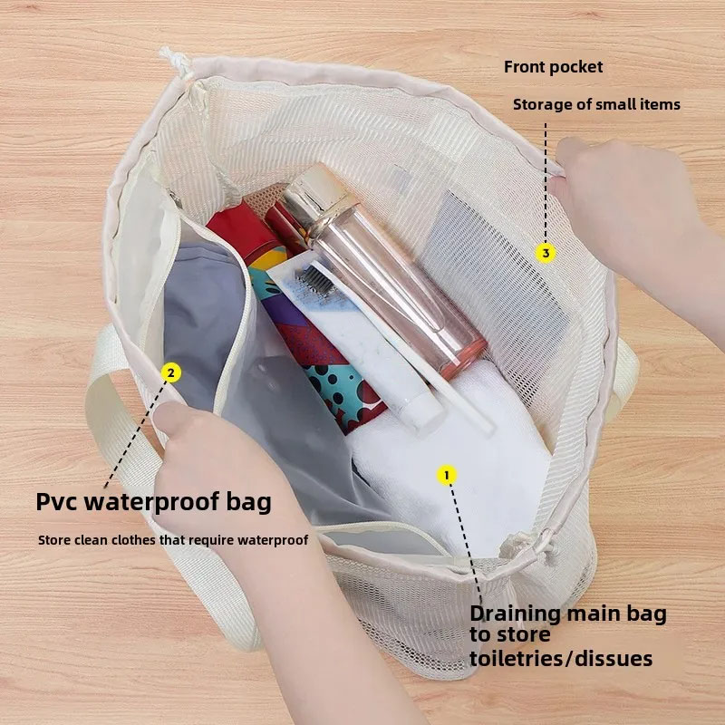 Large Capacity Beach Bag Drain - Bath ulasan dan harga