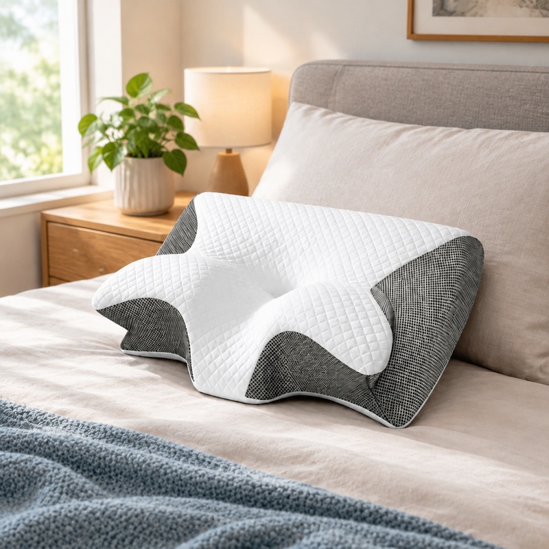 Breathable Orthopedic Memory F - Memory Foam Orthopedic Pillow Neck Pain ulasan dan harga