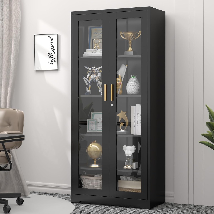 71 Glass Display Cabinet with  - Storage & Organization ulasan dan harga