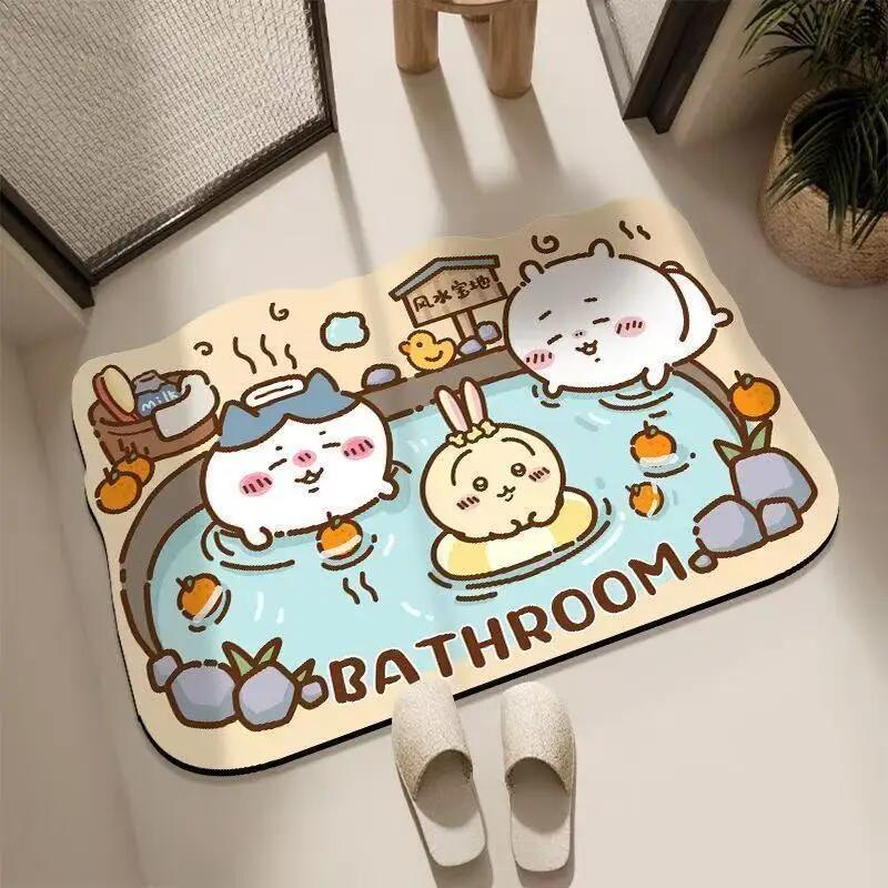 Chiikawa,Hachiware,Usagi  Cute - Quick Dry Diatomite Bath Mat ulasan dan harga
