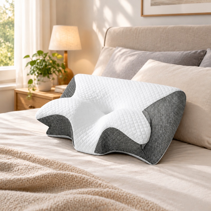 Breathable Orthopedic Memory F - Memory Foam Orthopedic Pillow Neck Pain ulasan dan harga